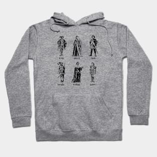 Medieval chess piece characters Hoodie